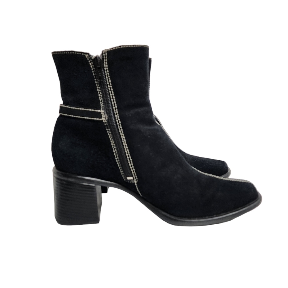 Clarks Side Zipper Block Heel Ankle Boot - image 2